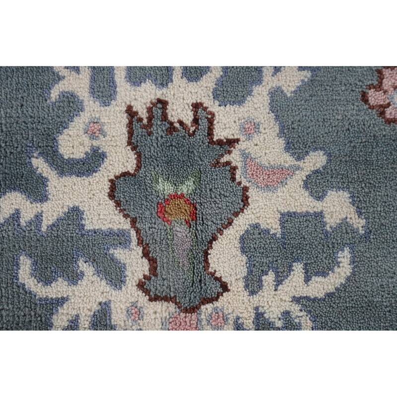 All-Over Floral Oushak Oriental Area Rug Handmade Wool Carpet - 8'10"x 11'11"