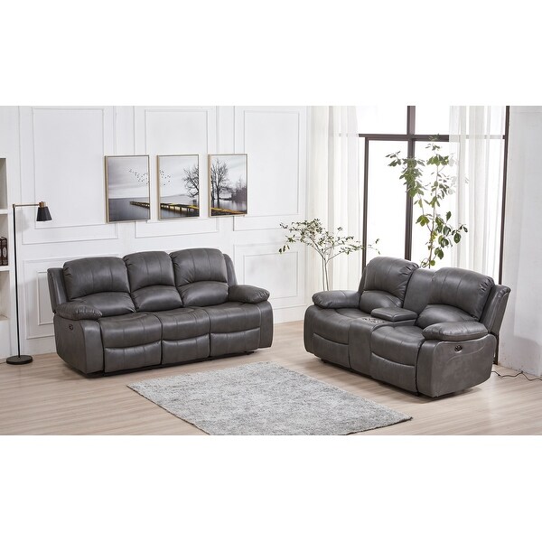 Betsy Furniture 2 Piece Bonded Leather Reclining Living Room Set Sofa and Loveseat On Sale Bed Bath Beyond 35096095