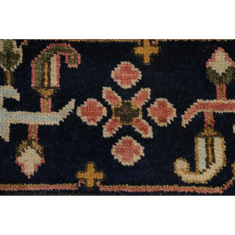 Hand Knotted Oriental 100% Wool Carpet Traditional Medallion Pink Heriz (serapi) Area Rug - 13' 9'' X 9' 11''