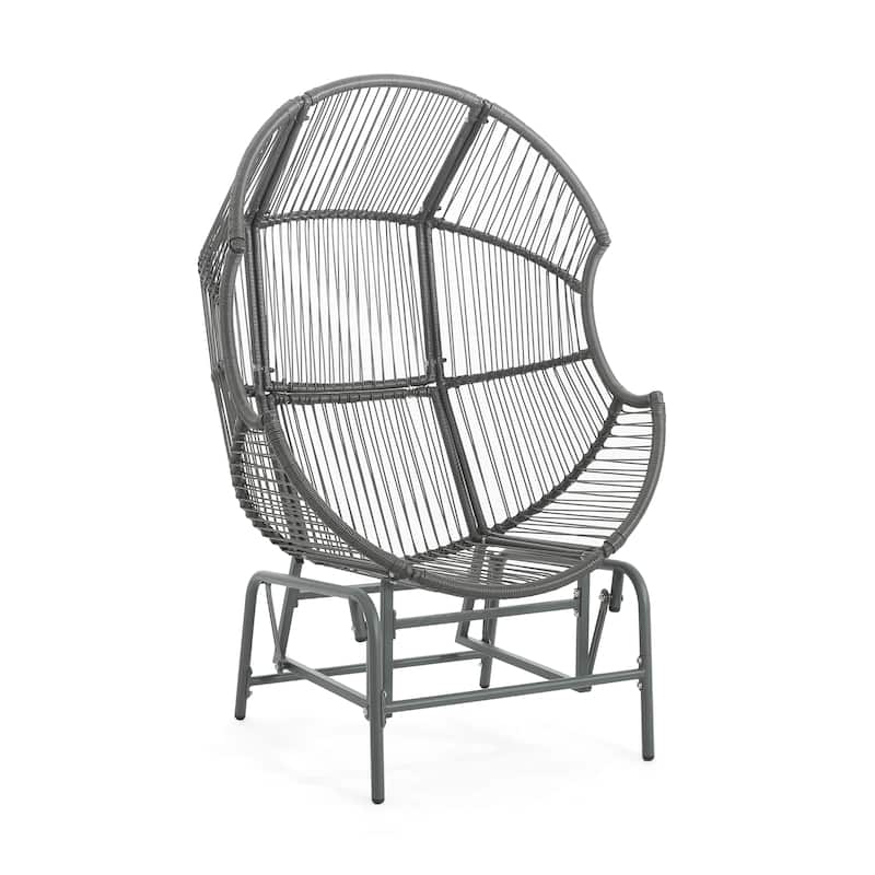 Paolos Outdoor Modern Wicker Gliding Chair by Christopher Knight Home