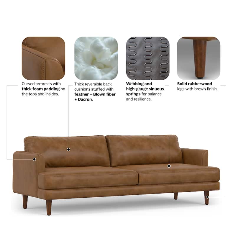 WYNDENHALL Chloris 90 inch Wide Mid-Century Modern Sofa