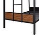 preview thumbnail 8 of 18, Metal Bunk Bed Modern Style Steel Frame Bunk Bed with Safety Rail Ladder for Bedroom, Dorm, Boys, Girls, Adults