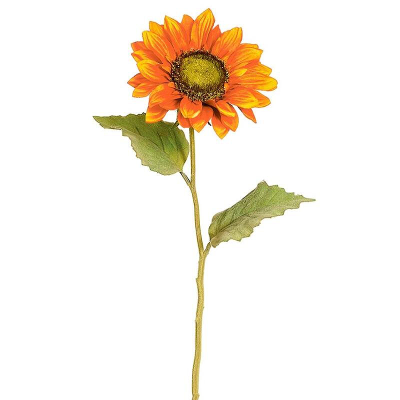 Sunflower Artificial Floral Spray - 24" - Orange - Pack of 24