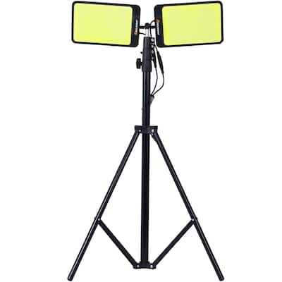 Waterproof LED Work Light Portable stand light with Remote - Black