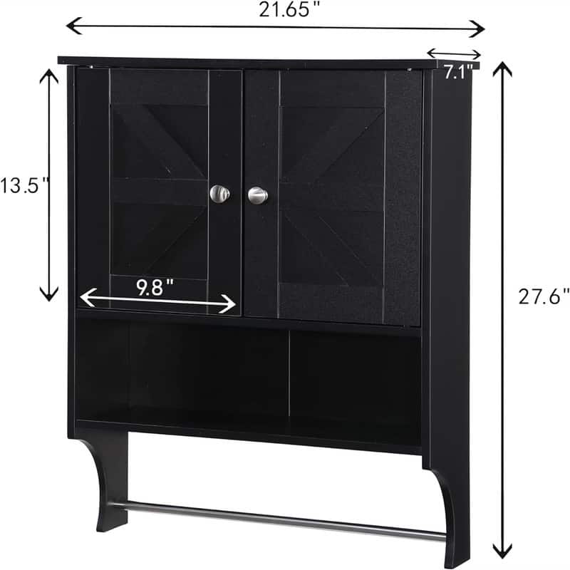 Over The Toilet Storage - 7.1"D x 7.1"W x 27.6"H