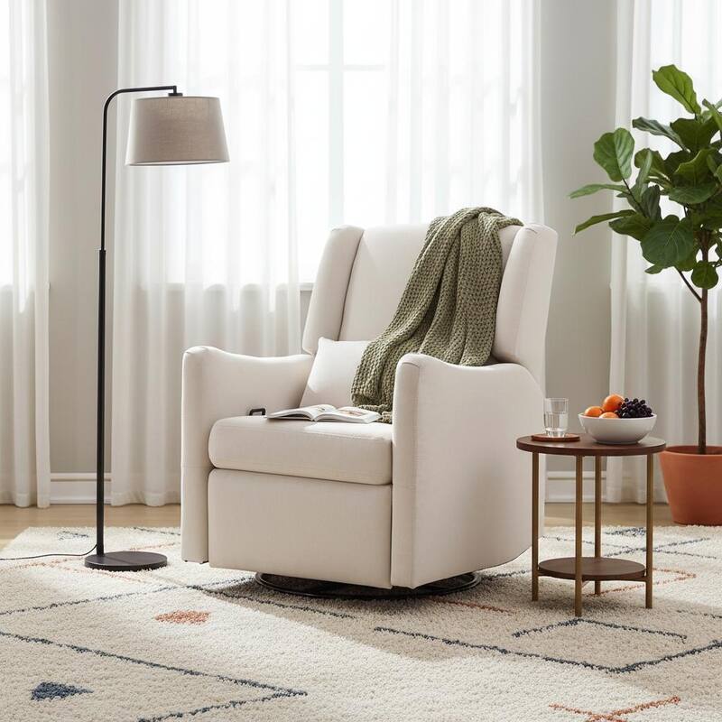 Merax Swivel Glider Recliner with Rocking Base