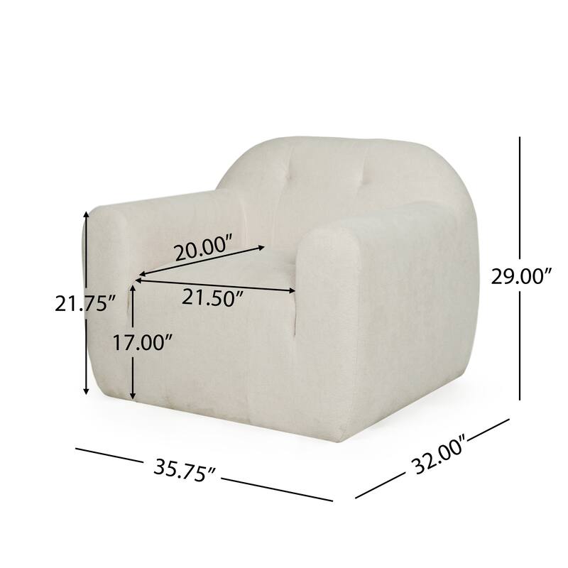 Melrose Textured Boucle Club Chair by Christopher Knight Home