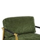 preview thumbnail 49 of 63, 27.56" Modern Accent Chair with Plush Cushions, Metal Frame, and Wooden Armrest Design -for Living Room, Bedroom