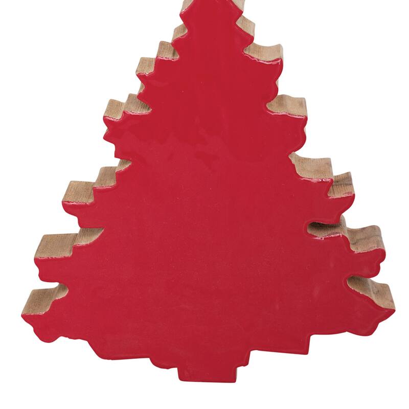 Enameled Mango Wood Christmas Tree
