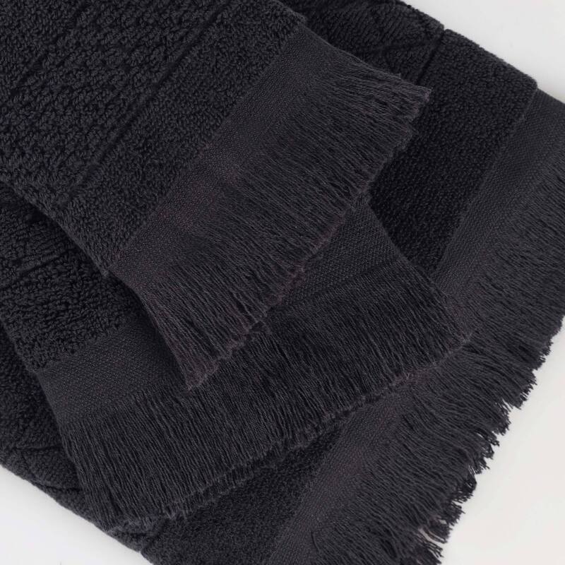 Superior Rolla Cotton Geometric Jacquard Face Towel Washcloth Set of 12