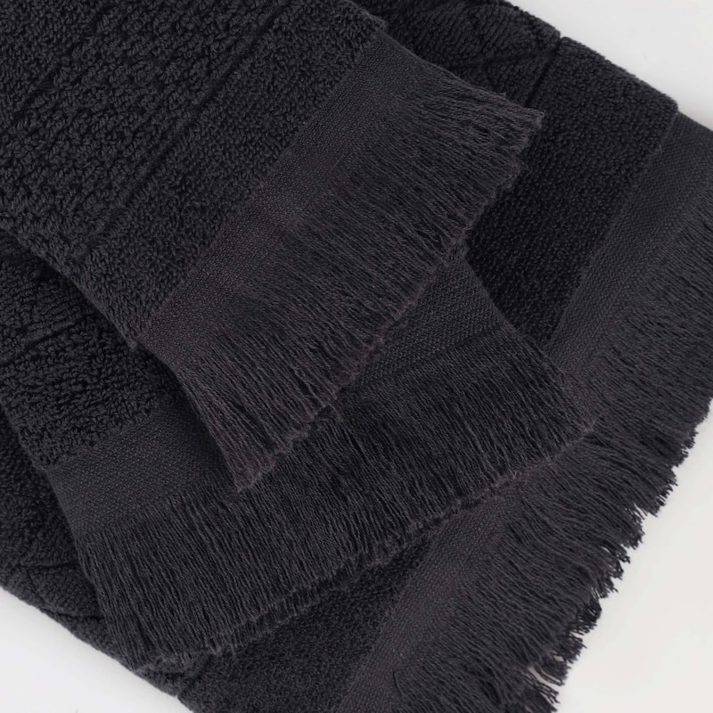 Superior Rolla Cotton Geometric Jacquard Plush Soft 12 Piece Towel Set