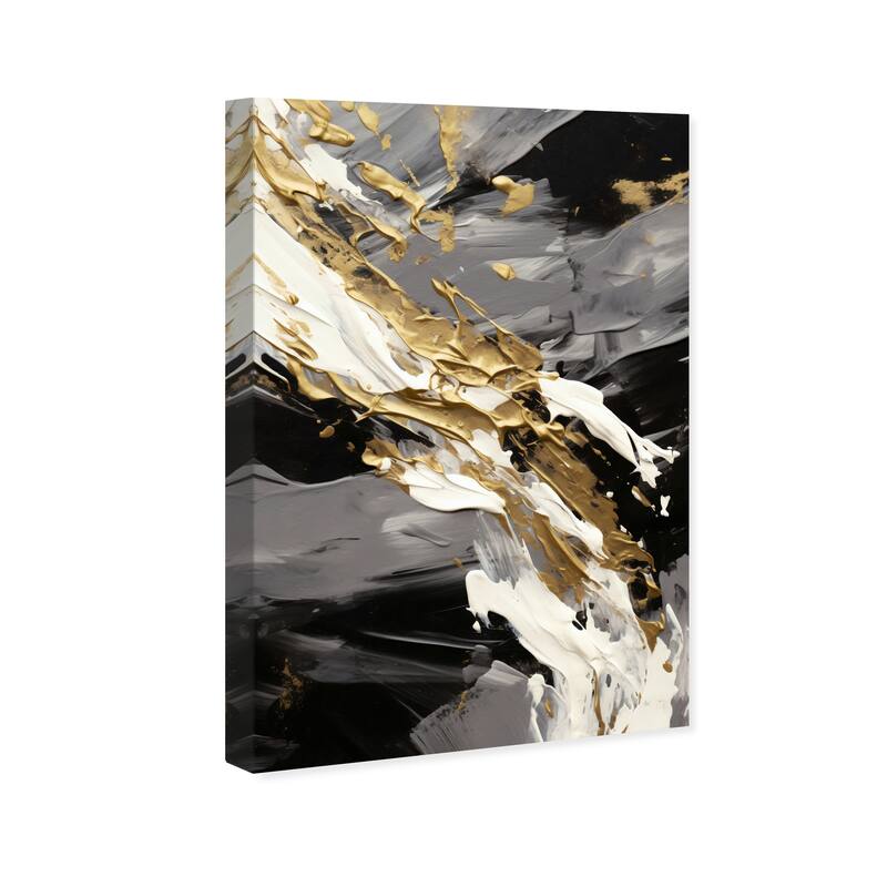 Wynwood Studio Abstract Metal Melting Gold and Modern & Contemporary Wall Art Canvas Print