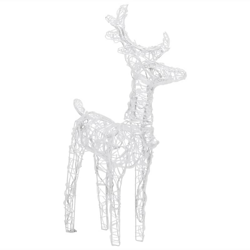 Garden 4pc Reindeer and Sleigh Christmas Decoration, 240 LEDs, White
