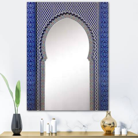 Designart 'Morroco Golden Doors' Traditional Mirror - Printed Wall Mirror
