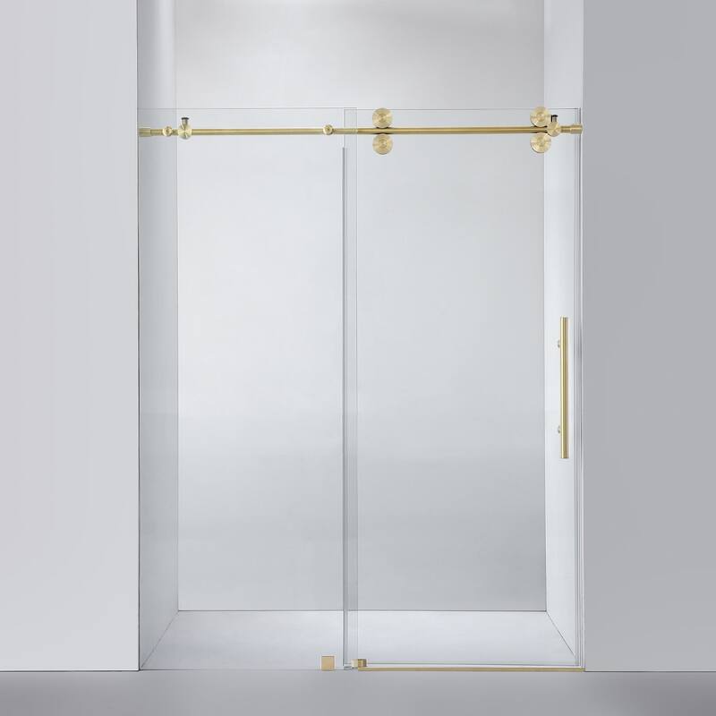 Miseno MSD-VILL-6078-SS Villena 78" High x 60" Wide Sliding Frameless - Brushed Gold