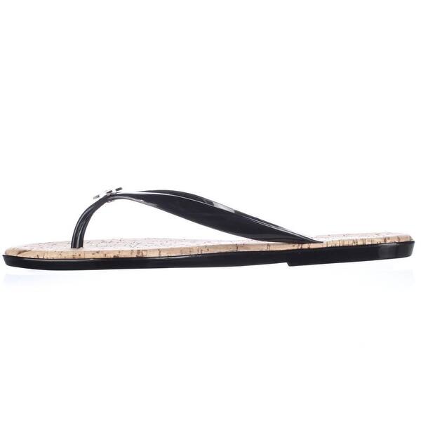 michael kors jet set jelly flip flops black