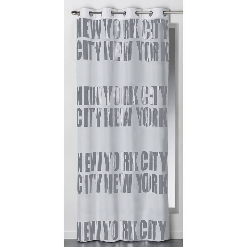 New York City Themed Blackout Extra Wide Curtain Panel 102x55 Inch