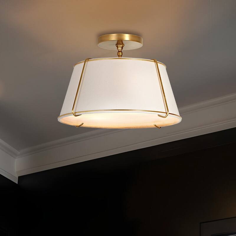 Crest Semi-Flush Mount - Gold