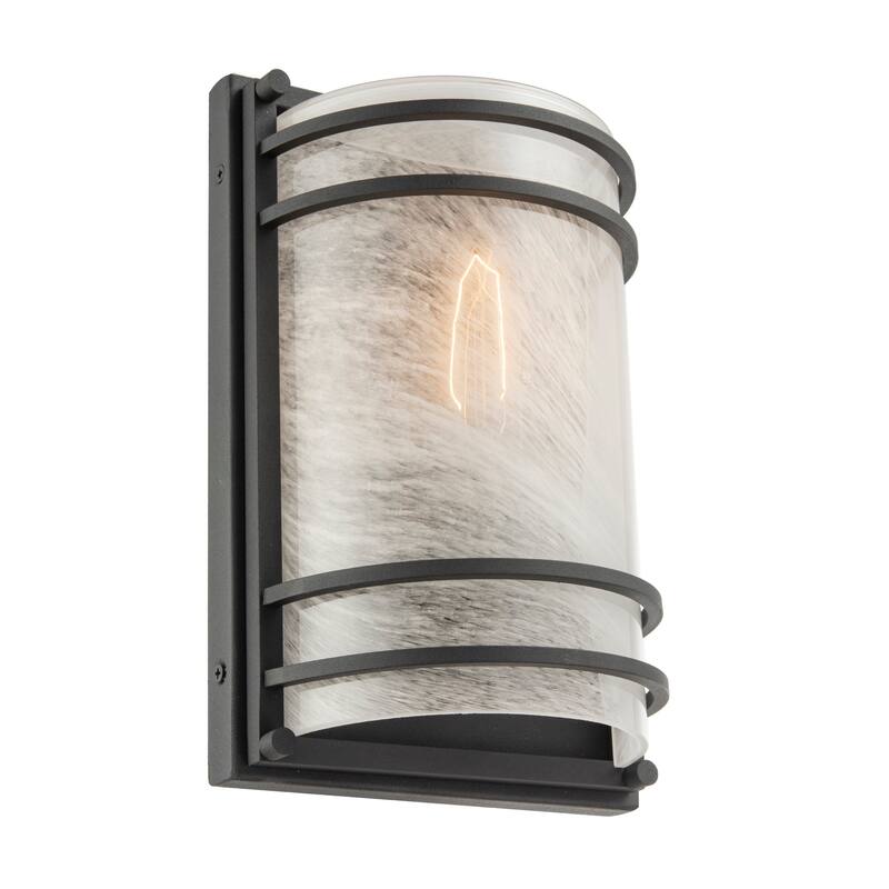 Artcraft Keswick 1-Light Outdoor Wall Sconce - Black Finish - 4" D x 7" W x 11" H