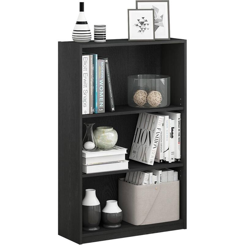 2-Shelf Small Bookcase Compact Open Storage Organizer with Modern Design for Bedroom or Home Office Use