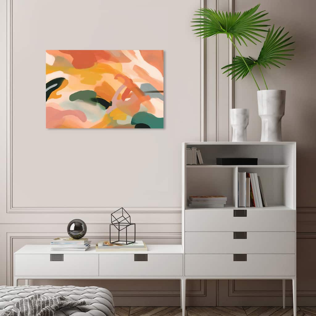 Wynwood Studio Abstract Desert Color Code Orange and Light Pink Modern & Contemporary Wall Art Canvas Print