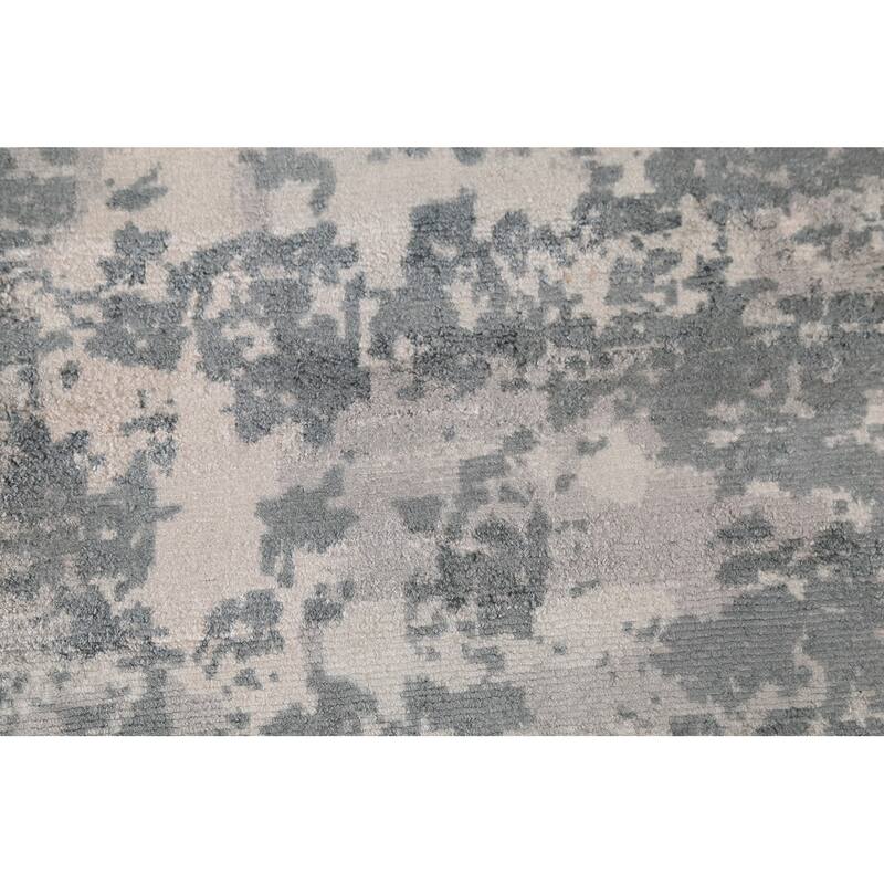 Modern Abstract Indian Area Rug Handmade Wool Carpet - 8'11"x 11'10"