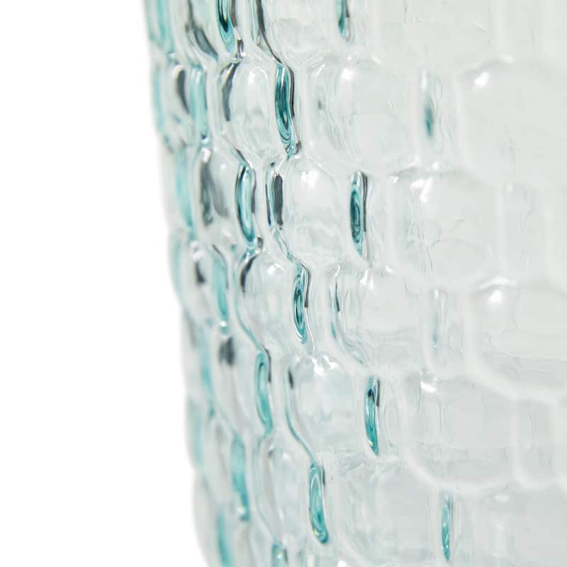 Recycled Glass Handmade Spanish Bottle Decorative Vase - Blue or Clear - Roche River Decor