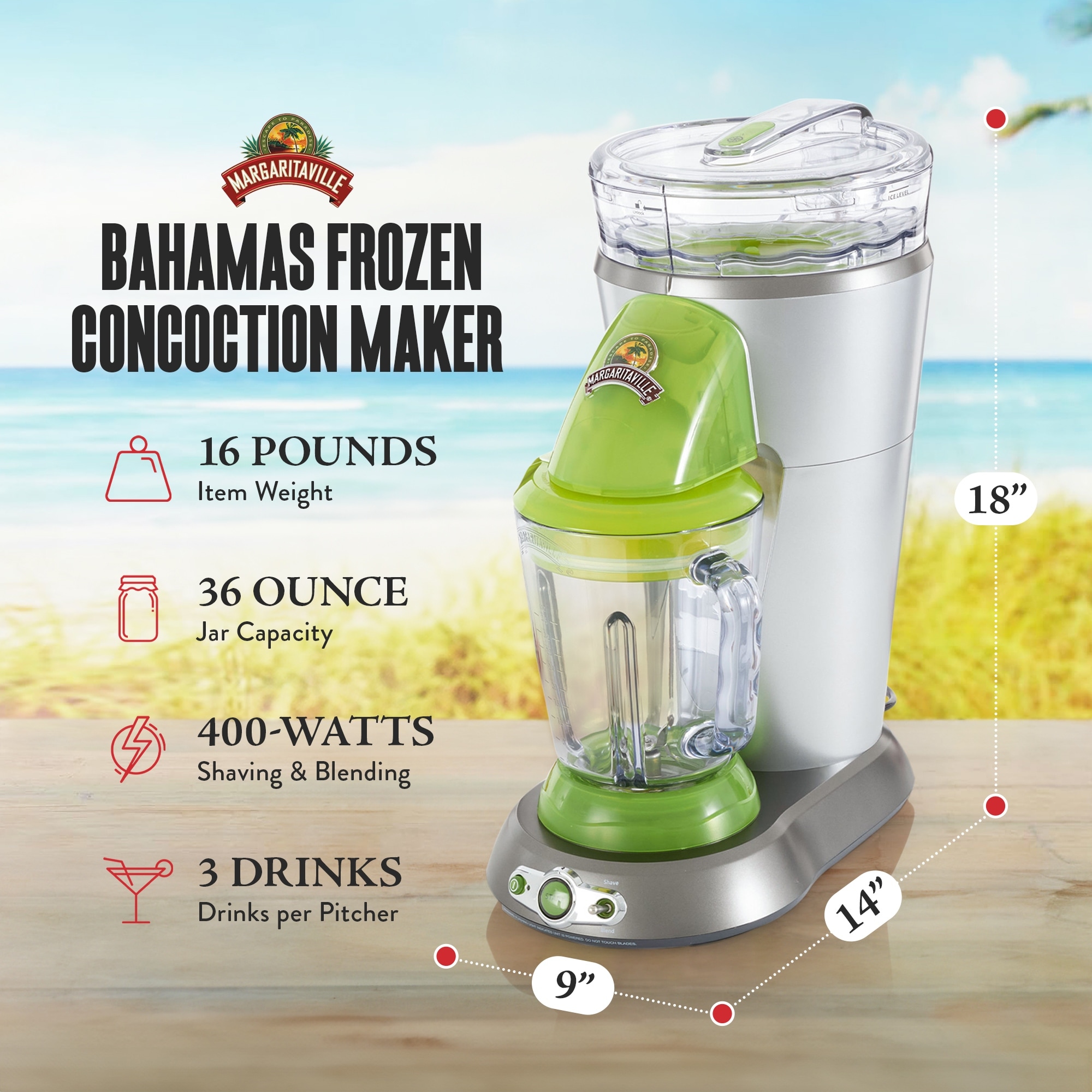 Margaritaville Bahamas Frozen Drink Machine & Concoction Maker