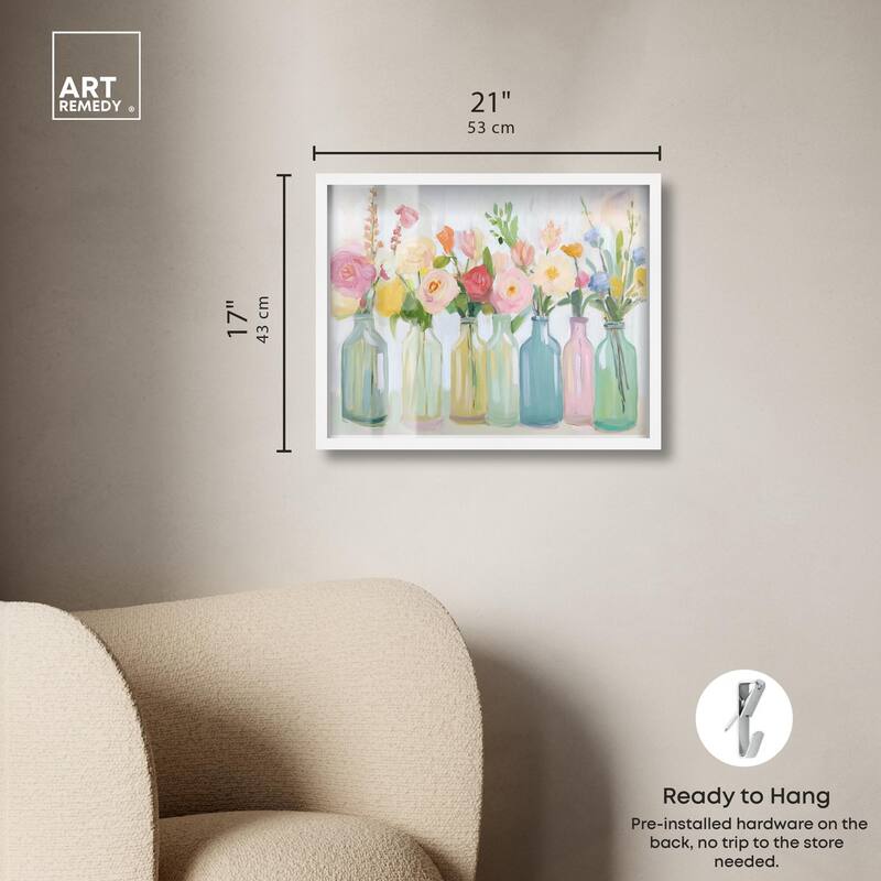Bottled Blooms Shadowbox by Art Remedy