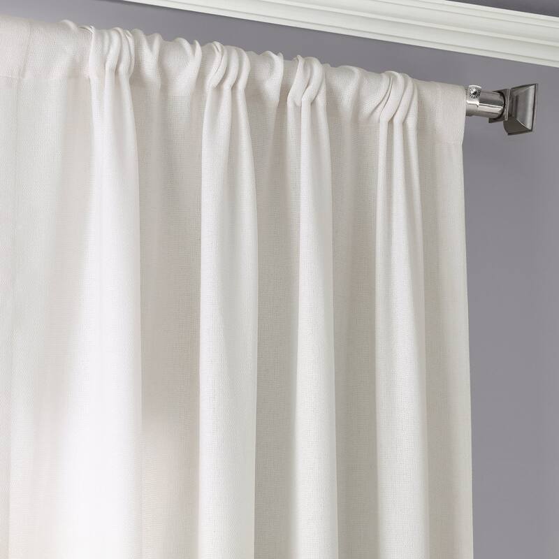 Exclusive Fabrics Ombre Faux Linen Light Filtering Curtains (1 Panel) - Lightweight Elegance, Natural Light Enhancement