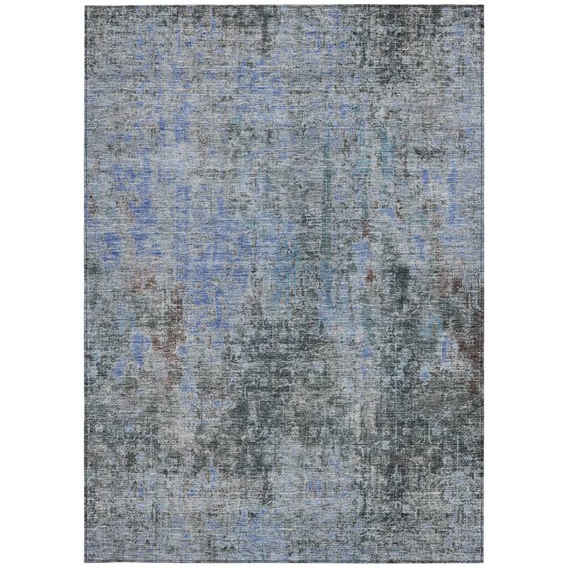 HomeRoots Abstract Transitional Rectangle Outdoor Rug