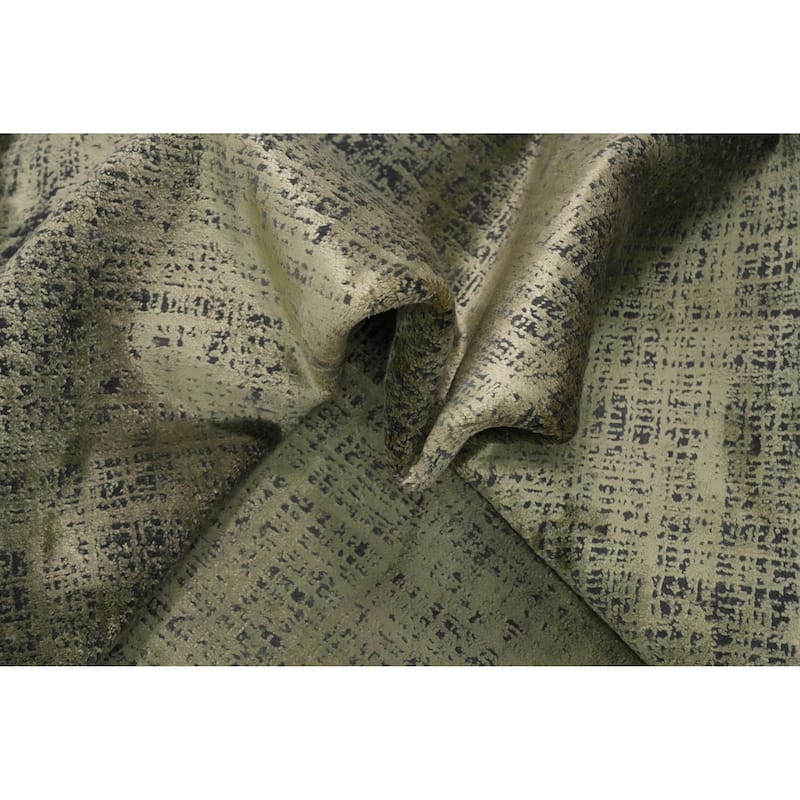 Machine Made Oriental Polyester Carpet Modern Abstract Green Abstract Area Rug - 7' 5'' X 5' 2''