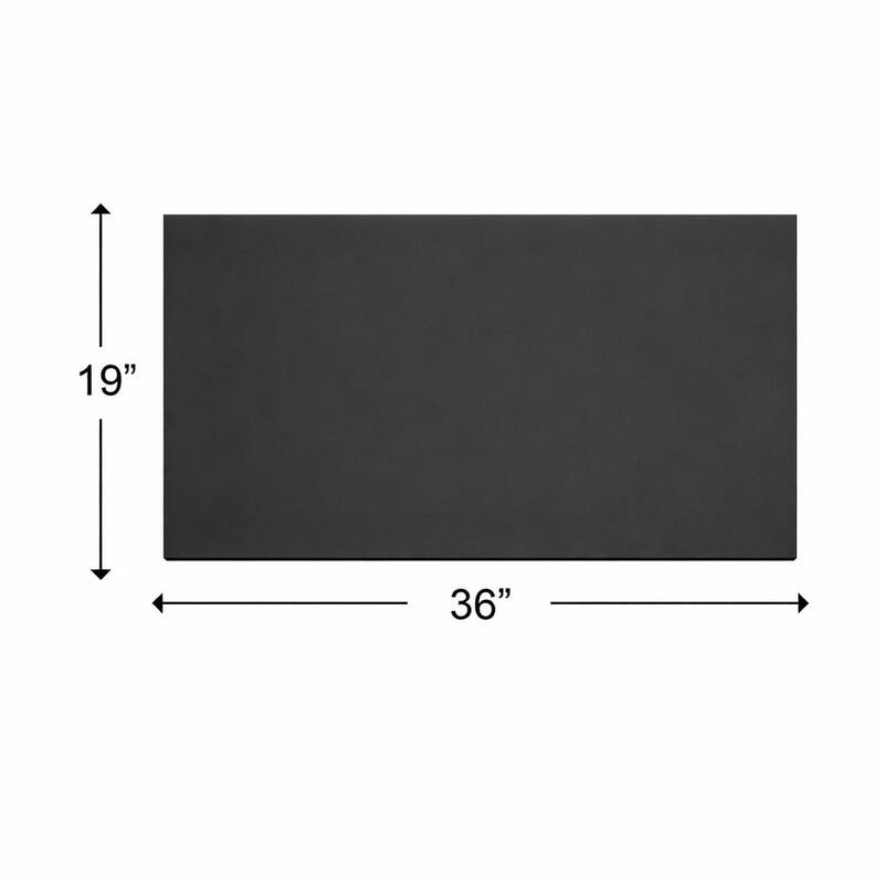 Thin Modern White and Black Solid Surface Vanity Countertop - Sizes 24", 30", 36", 48", 60", 72", 84" - 36" x 19" Black No Holes