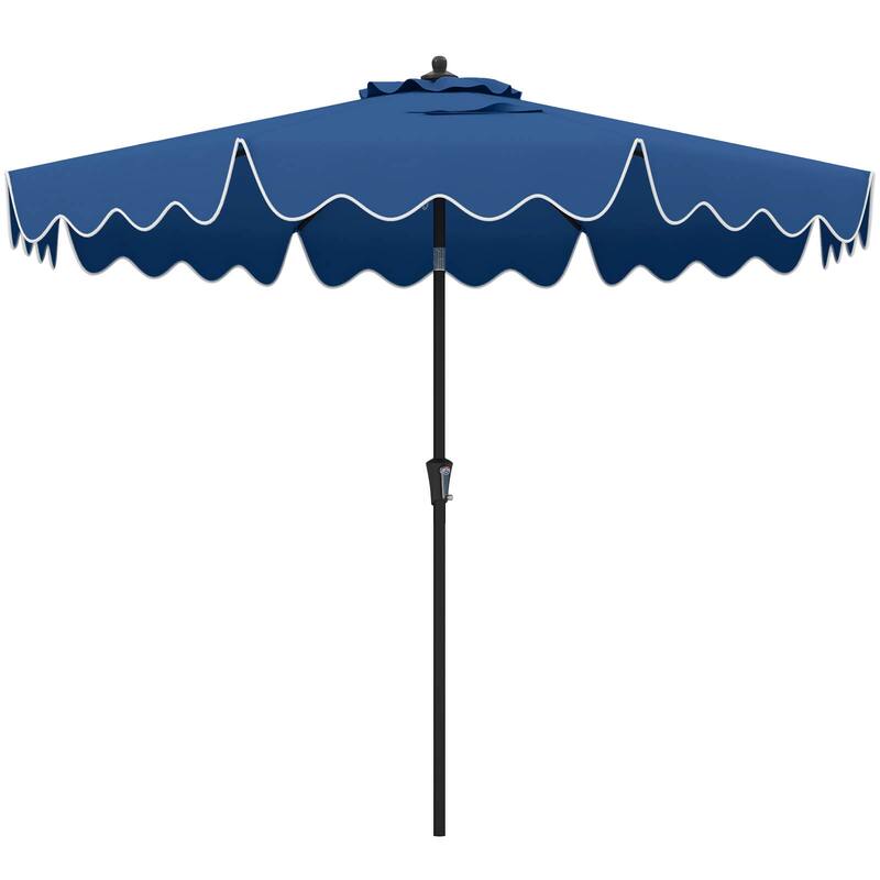 Costway 9 FT Patio Umbrella 2-Tier Market Table Umbrella with