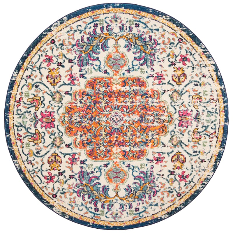 SAFAVIEH Madison Sabire Boho Medallion Distressed Rug