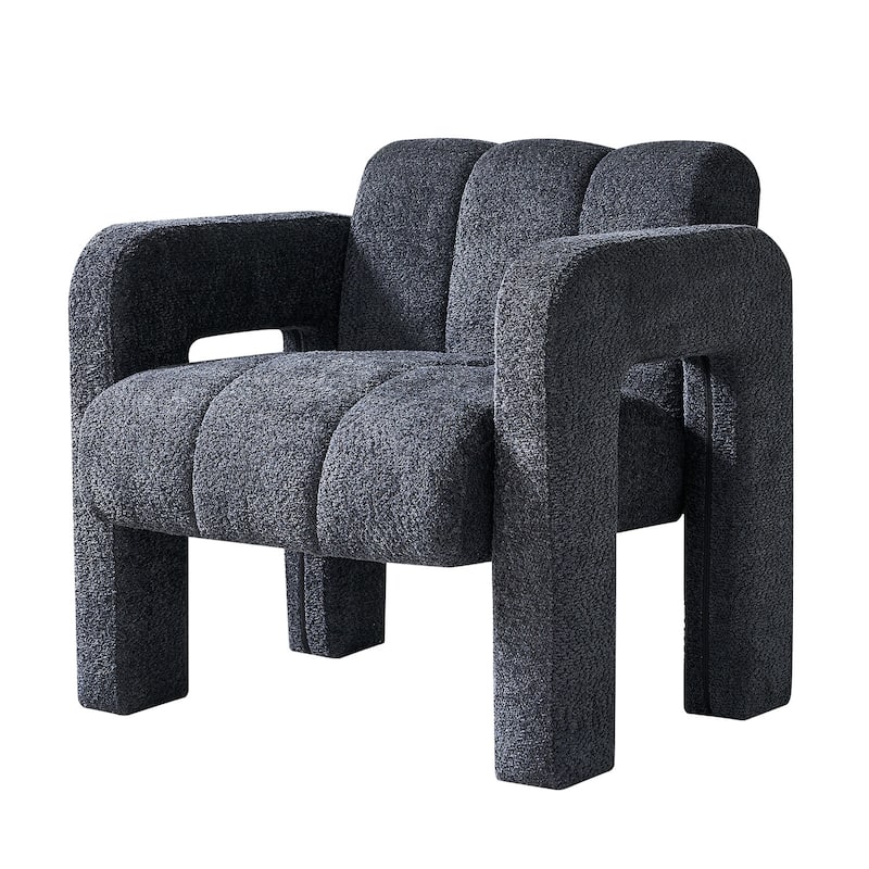 Dark Grey 31.1" Accent Chair with High-Density Foam