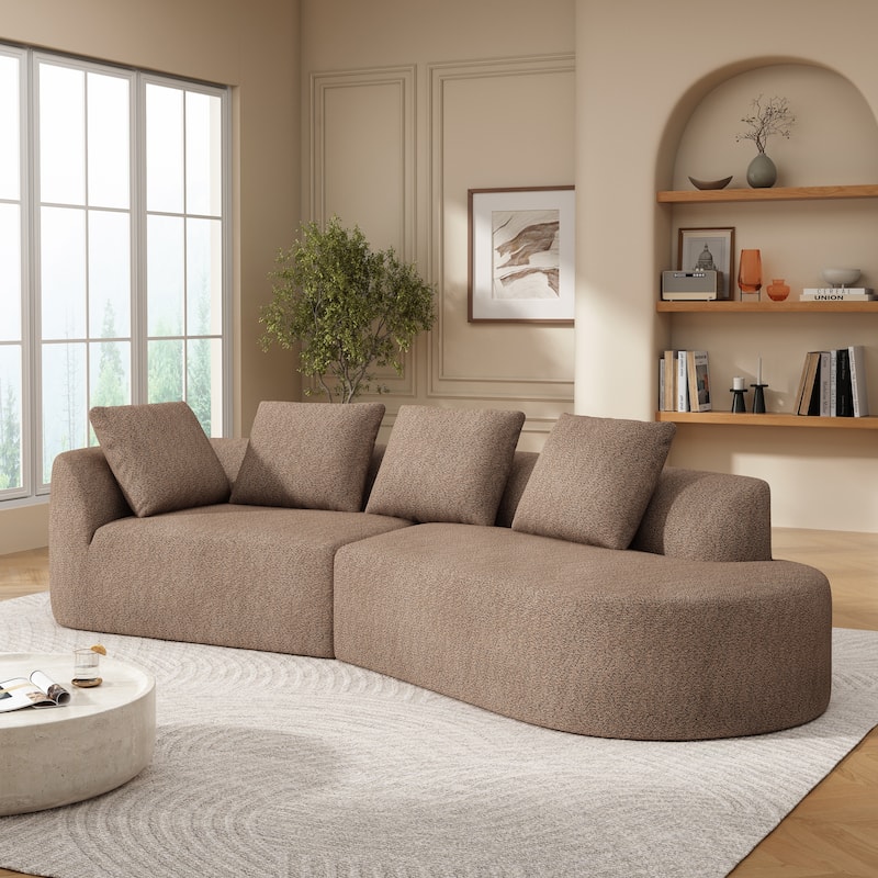 Christopher Knight Home - Olivia Curved Foam Sofa Set - 116"L