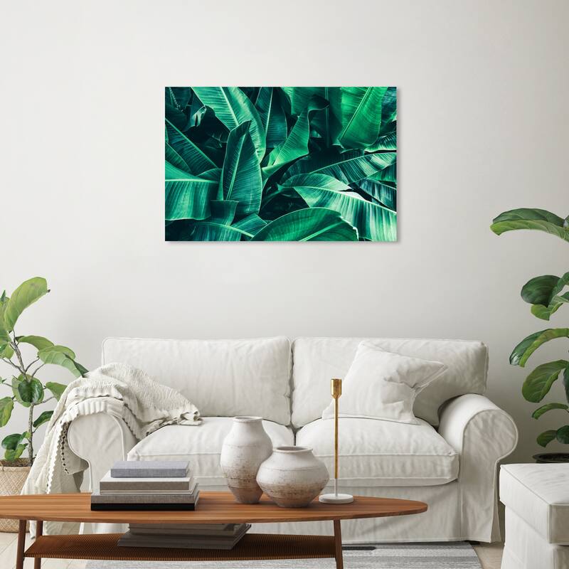 Wynwood Studio Canvas Floral and Botanical Lush Leaves Green and Tropical Wall Art Canvas Print - 20 x 30