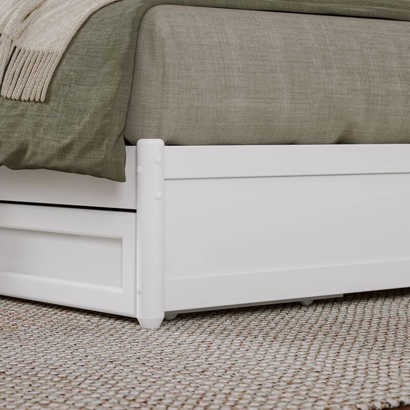 Roslyn Platform Bed with Panel Footboard and Storage Drawers