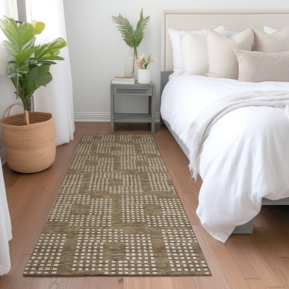 Premium Washable Super Soft Modern Houndstooth Mayfield Rug