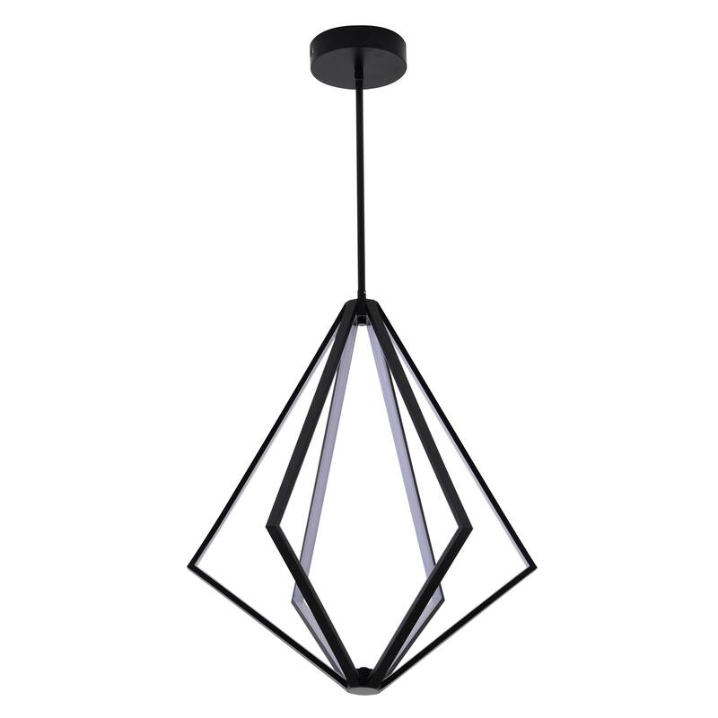 6-Light Black Metal LED Chandelier With Silicone Diffusers