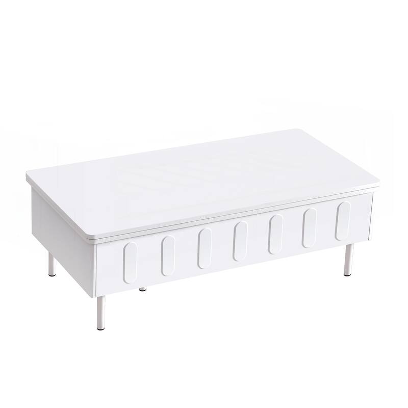 Modern Space Saving Center Table with Foldable Top