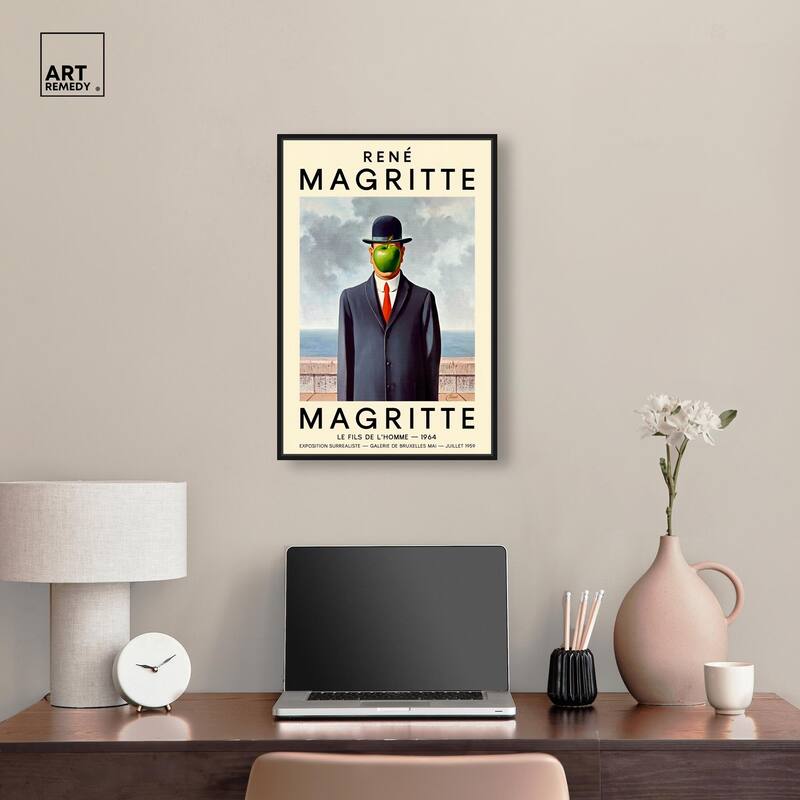 Man with the Apple Canvas by Art Remedy
