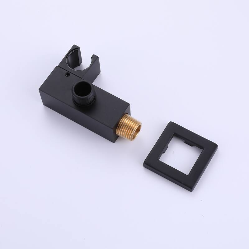Wall Mounted Single Handle Waterfall Tub Filler Faucet With Handheld Shower Black