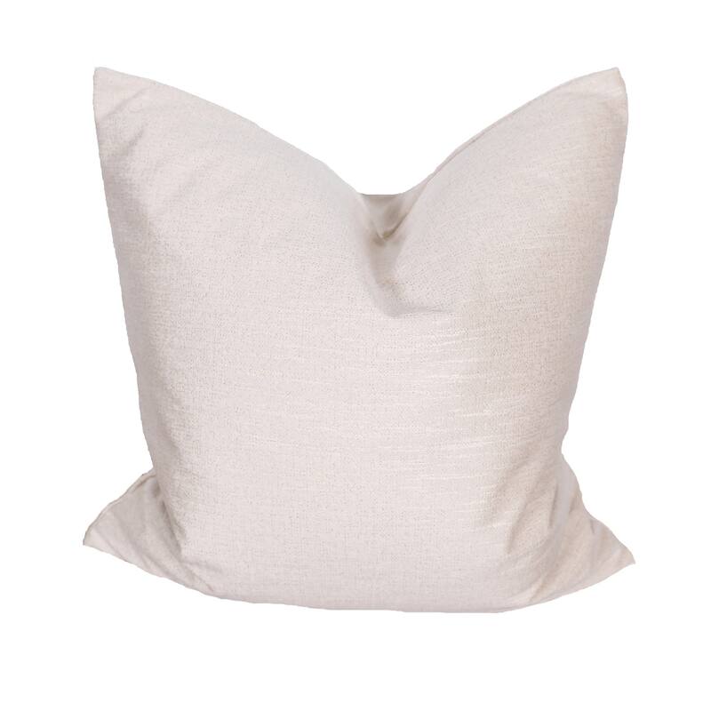 HomeRoots 22" X 22" Beige Polyester Zippered Pillow