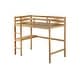 preview thumbnail 10 of 8, Twin High Loft Bed with Desk, Safety Guardrails and Rubber Wood Construction, White Oak