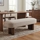 preview thumbnail 5 of 68, Christopher Knight Home - Modern Upholstered Dining Bench with Padded Seating 60.04" - Khaki