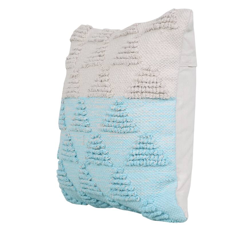 Sevita Contemporary Textured Diamond Cotton Throw Pillow