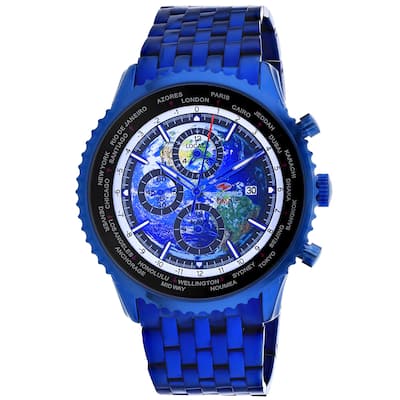 Seapro Men's Meridian World Timer GMT Blue Dial Watch - SP7323 - 6 (36)