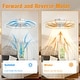 preview thumbnail 20 of 20, 19" RGB Flush Mount Ceiling Fan with Remote, Bladeless Crystal Design, 6-Speed DC Motor, Dimmable LED for Bedroom & Living Room